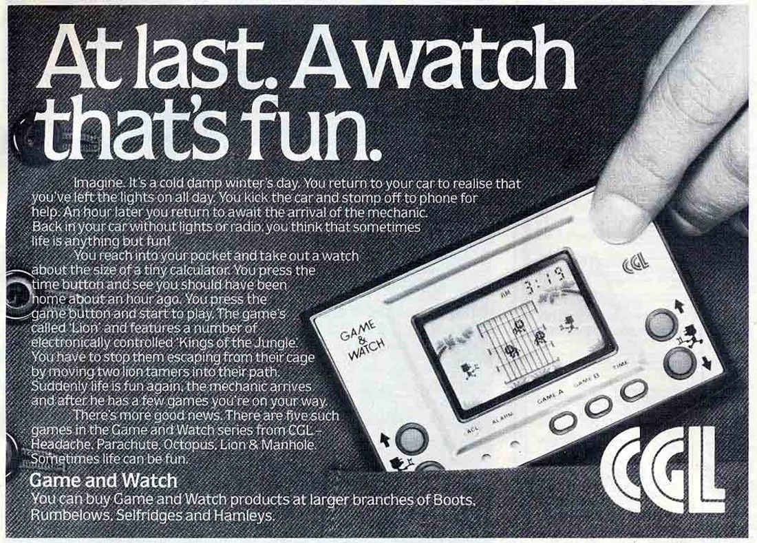 In the UK, Nintendo even sold their Game & Watch games through CGL, which rebadged LCD games from multiple companies.