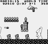 You can go above or under without any vertical scrolling. Unbelievable, but this is absurdly rare on Game Boy.